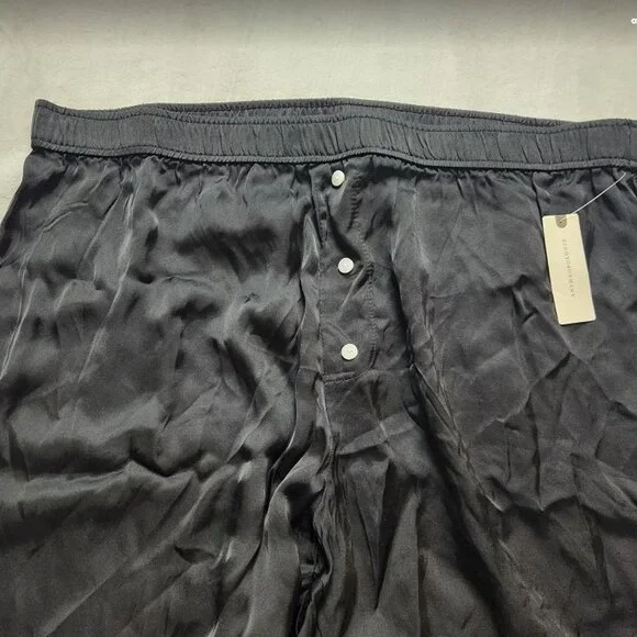 New XL By Anthropologie black silky pajama pants